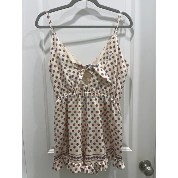 Tularosa Amelia Romper in Polka Dot Scarf Sz M - Picture 7 of 9